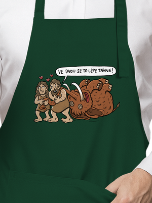 Ve dvou se to lépe táhne zástěra Bottle Green