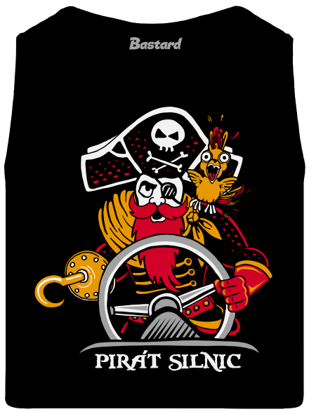 Pirát silnic pánské tílko Black