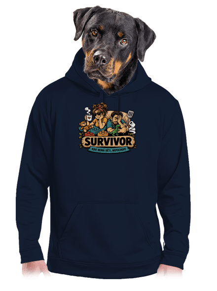 Survivor  pánská mikina klokanka Navy