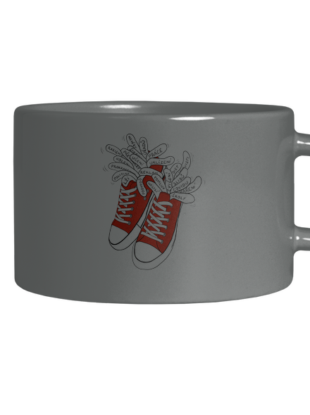 Plný kecky hrnek makronka Grey Macaron