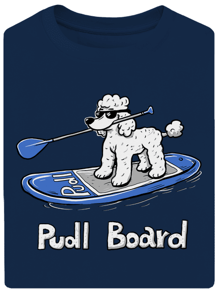 Pudl board unisex tričko oversized Midnight Blue