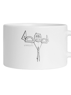 Vyrýsovanej hrnek makronka White