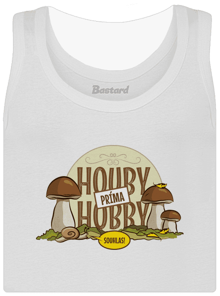 Houby hobby dámské tílko klasické White