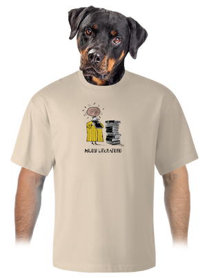 Miluji literaturu unisex tričko oversized Almond