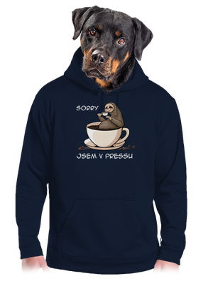 V pressu pánská mikina klokanka Navy