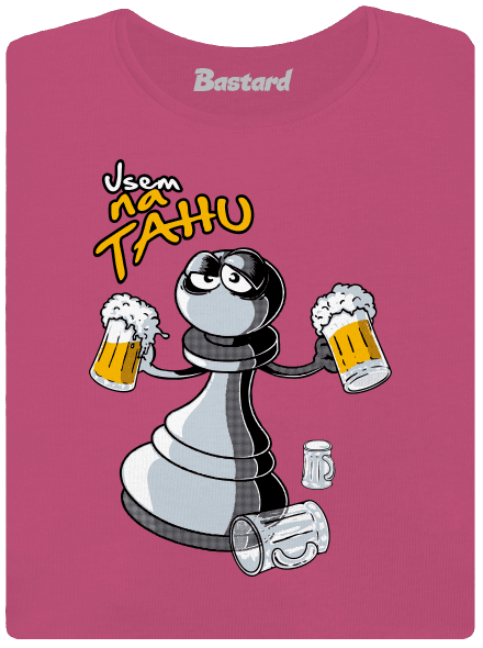 Na tahu dámské tričko s lemem Magenta