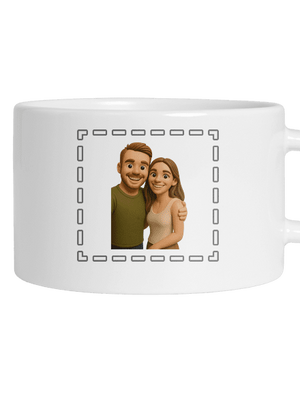 3D plastelína z vlastní fotky hrnek makronka White