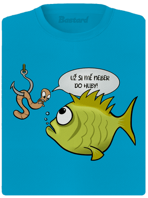 Ryba a žížala dámské sportovní tričko Blue Atol