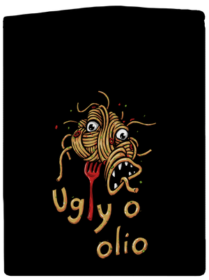 Ugly o olio pánská mikina na zip Black