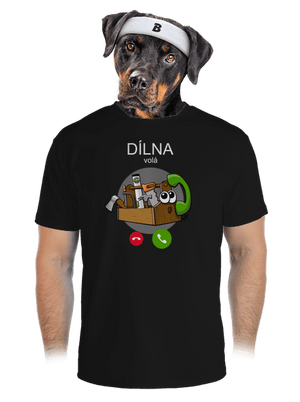 Dílna volá pánské sportovní tričko Black