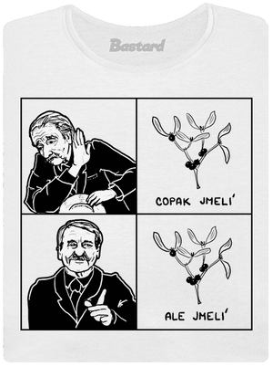 Cimrman: Copak jmelí dámské tričko s lemem White