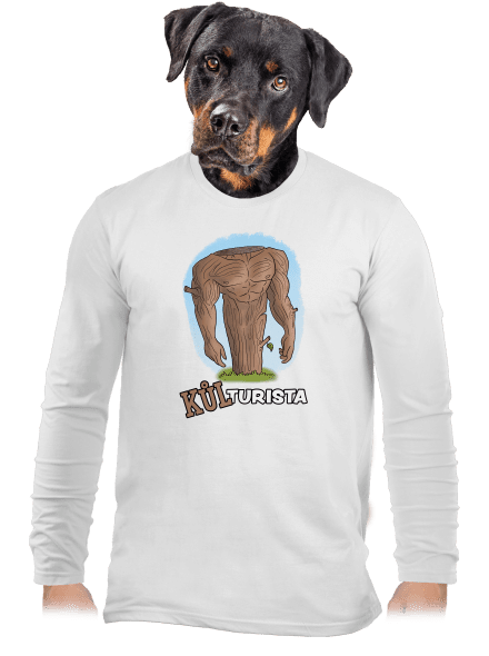 Kůlturista pánské dlouhý rukáv White