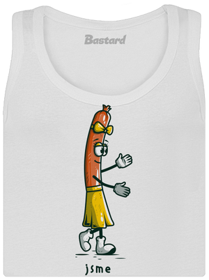 Páreček dámské tílko klasické White