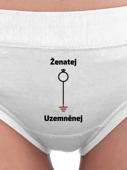 Ženatej a uzemněnej dámské kalhotky White