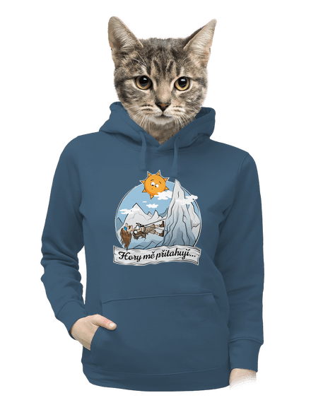 Hory mě přitahují dámská mikina klokanka Denim