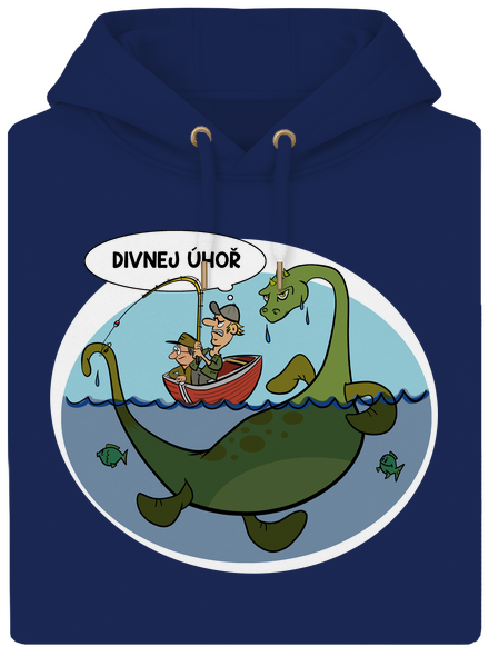 Divný úhoř unisex mikina premium Navy