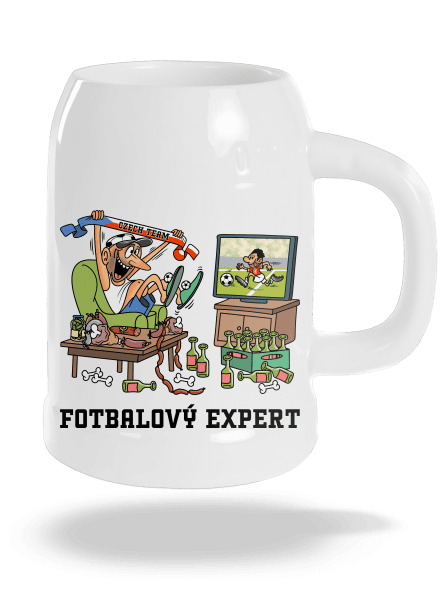 Fotbalový expert půllitr White