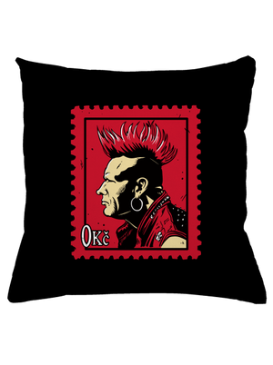 Známka punku polštář Black