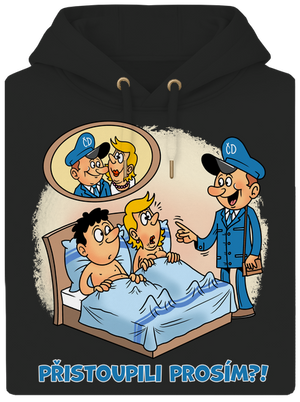 Přistoupili unisex mikina premium Dark Black