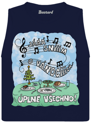 Sním o Vánocích dámské tílko volné Navy