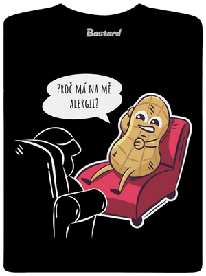 Alergeny u psychologa dětské tričko Black