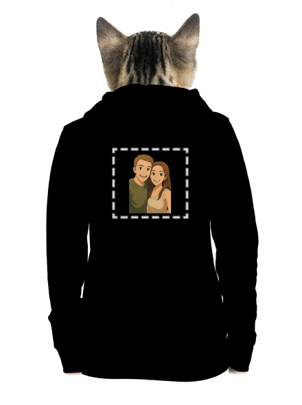 Ghibli efekt z vlastní fotky dámská mikina na zip Black