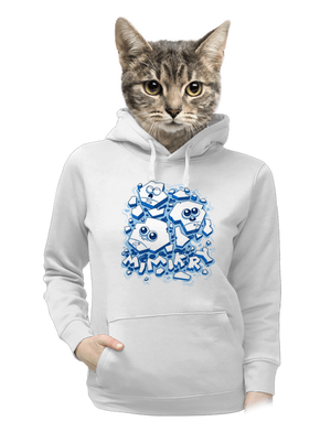 Ledové mimikry dámská mikina klokanka White