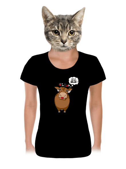 Kráva a bejk dámské tričko Black