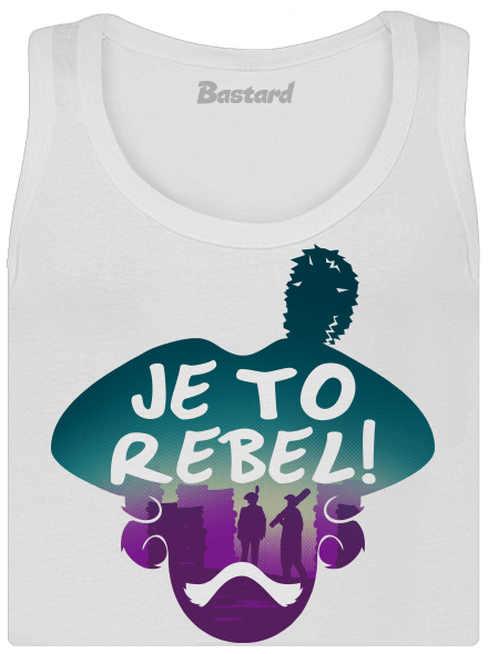Je to rebel dámské tílko klasické White