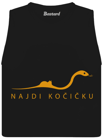 Najdi kočičku dámské tílko volné Black