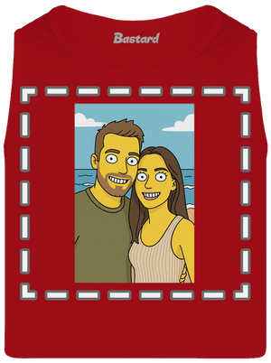 Simpsonovi z vlastní fotky pánské tílko Red