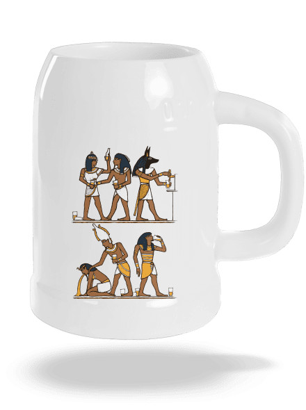 Egyptská párty půllitr White