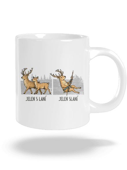 Jelen s laní velký hrnek White