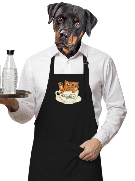 Kapučičíno zástěra Black