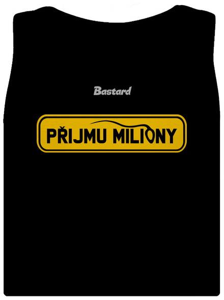 Miliony dámské tílko klasické Black