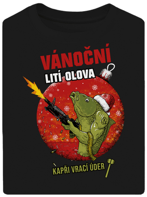 Vánoční lití olova unisex tričko oversized Black