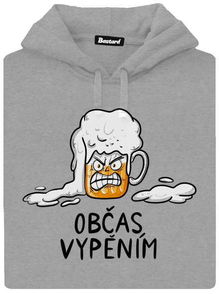 Občas vypěním pánská mikina klokanka Light Melange