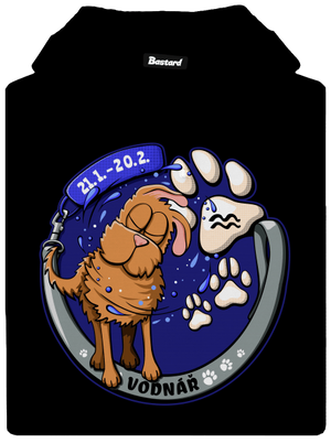 Psí horoskop: Vodnář dámská mikina klokanka Black