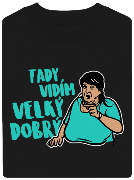 Velký dobrý unisex mikina bez kapuce Black