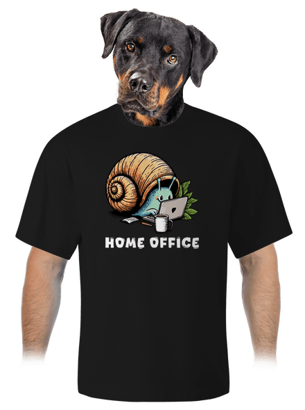 Šnekův home office unisex tričko oversized Black