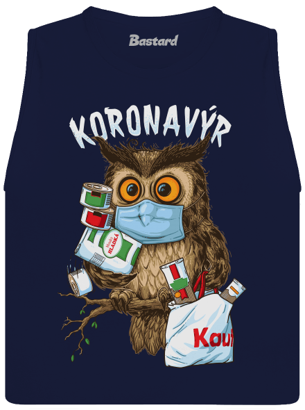 Koronavýr dámské tílko volné Navy