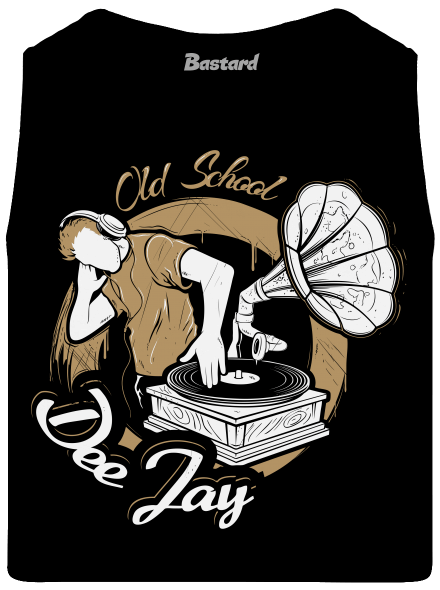 Old School DJ pánské tílko Black