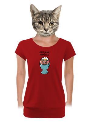 Naměkko dámské tričko s lemem Red Mal