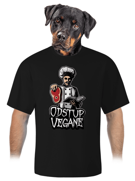 Odstup vegane unisex tričko oversized Black
