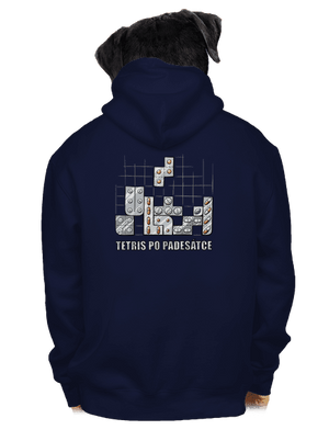 Tetris po padesátce  pánská mikina na zip Navy