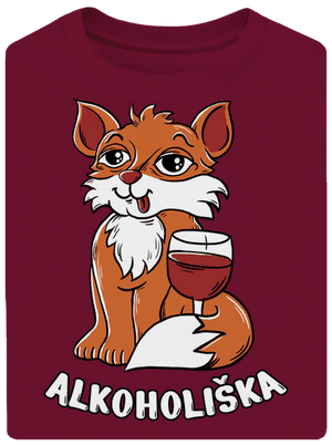 Vínová Alkoholiška unisex tričko oversized Garnet