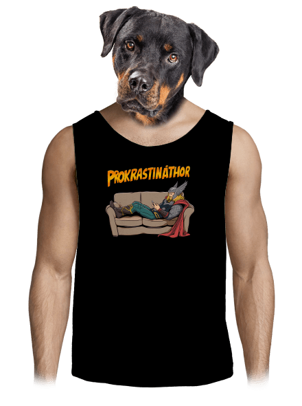Prokrastináthor pánské tílko Black