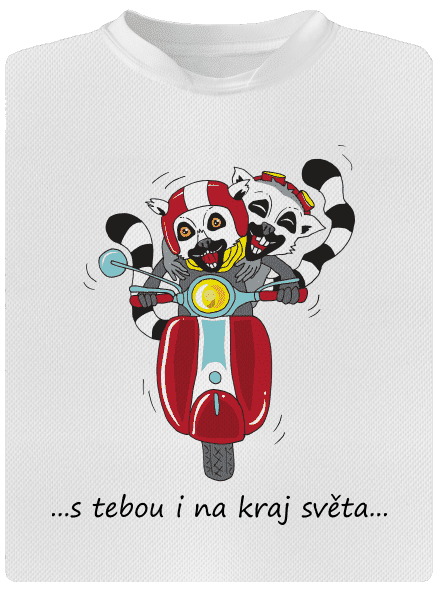 S tebou i na kraj světa dětské sportovní tričko White