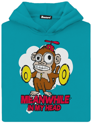 Monkey in my head dětská mikina klokanka Hawaiian Blue