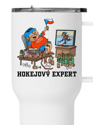Hokejový expert termohrnek White